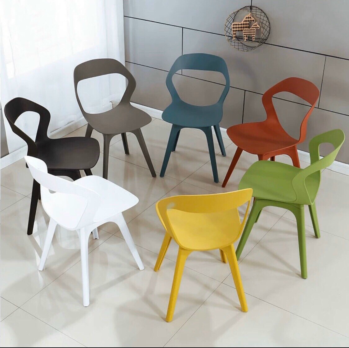 GHẾ NHỰA CAFE FULL NHỰA PP CAO CẤP