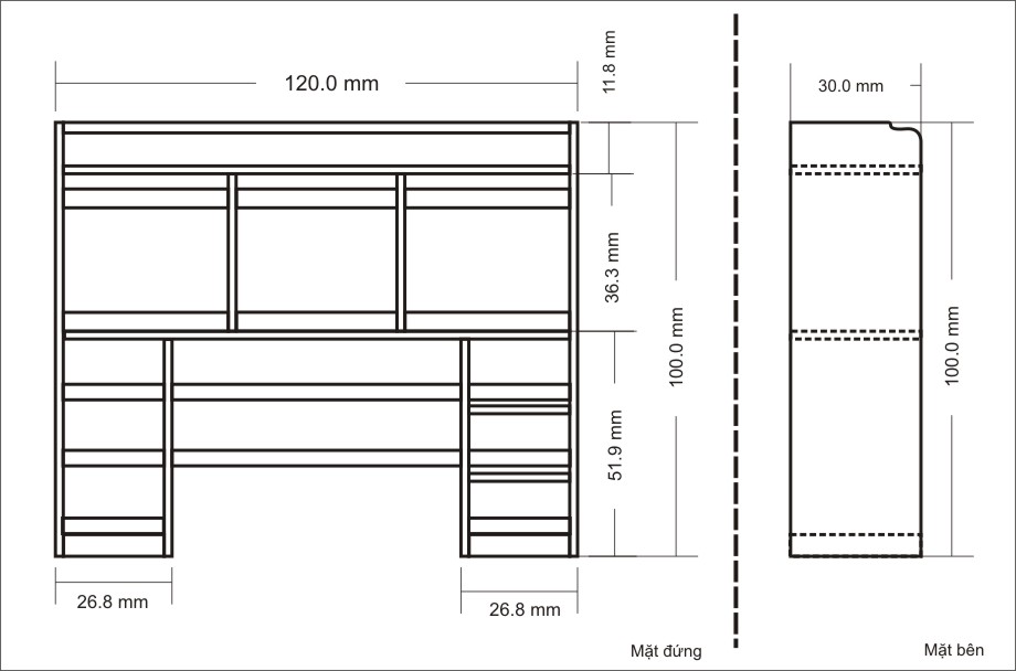 Giá để sách mini tiện dụng PT03
