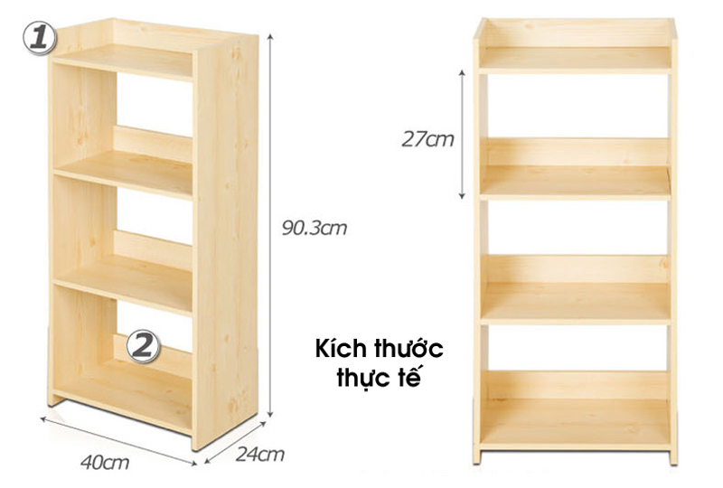 Giá sách mini Gỗ, Giá sách trang trí PT04