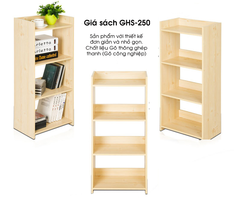 Giá sách mini Gỗ, Giá sách trang trí PT04