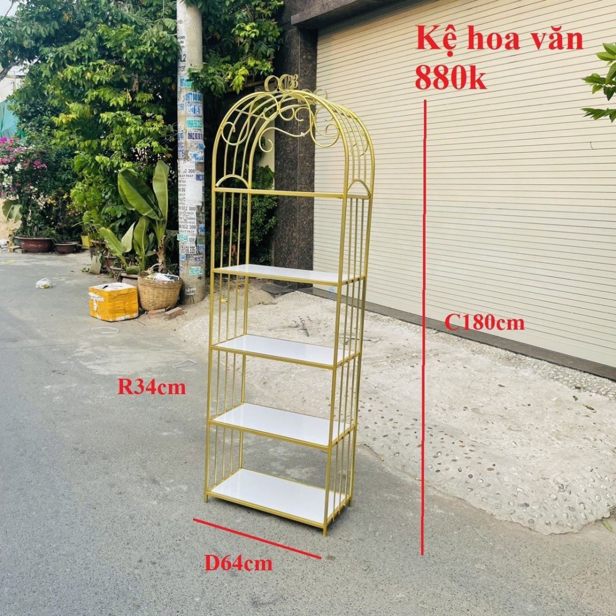 Kệ Sắt Trang Trí  Hoa Văn PT08