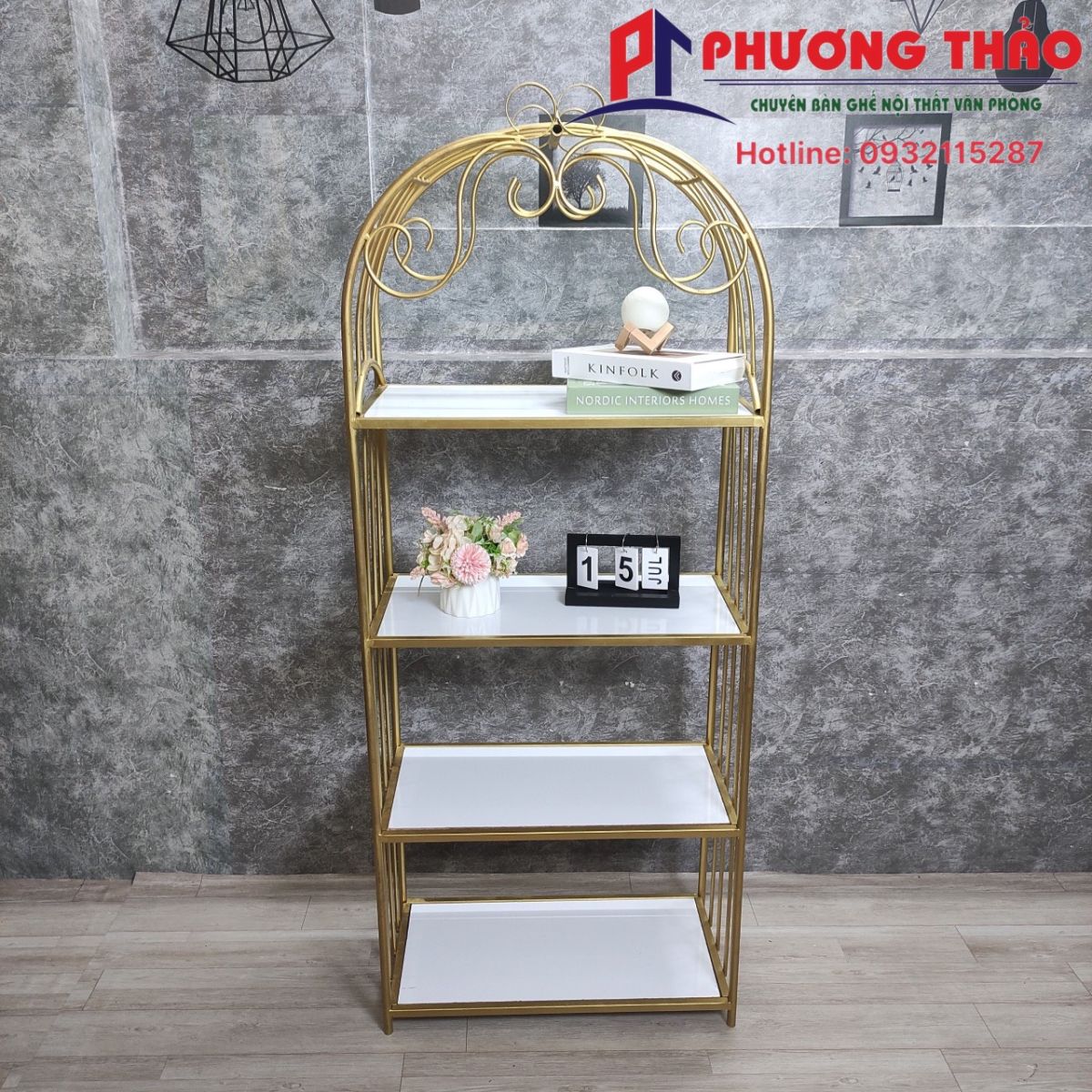 Kệ Sắt Trang Trí  Hoa Văn PT08