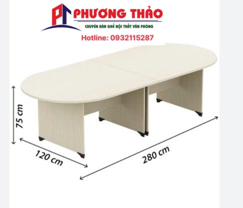Bàn họp văn phòng Oval PT098