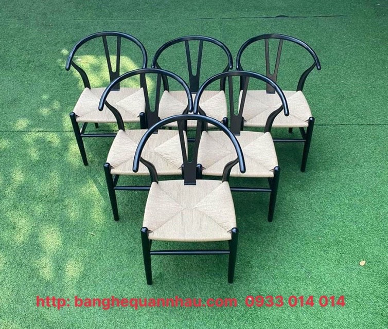 Ghế Wishbone Cafe Đan Dây Thừng