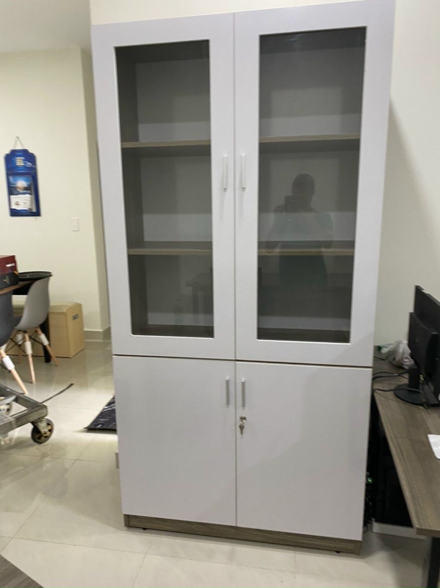 Tủ tài liệu 2 cánh trắng PT04