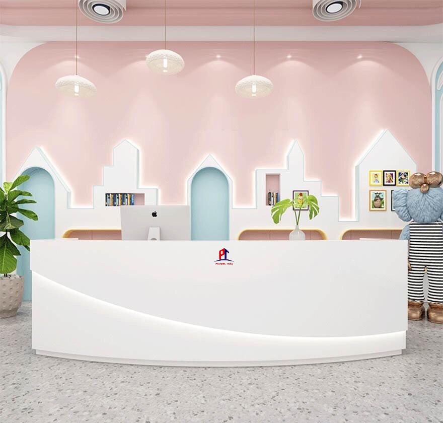 Quầy lễ tân hiện đại thiết kế đẹp PT1092
