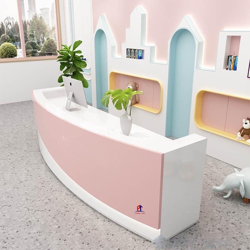 Quầy lễ tân hiện đại thiết kế đẹp PT1092