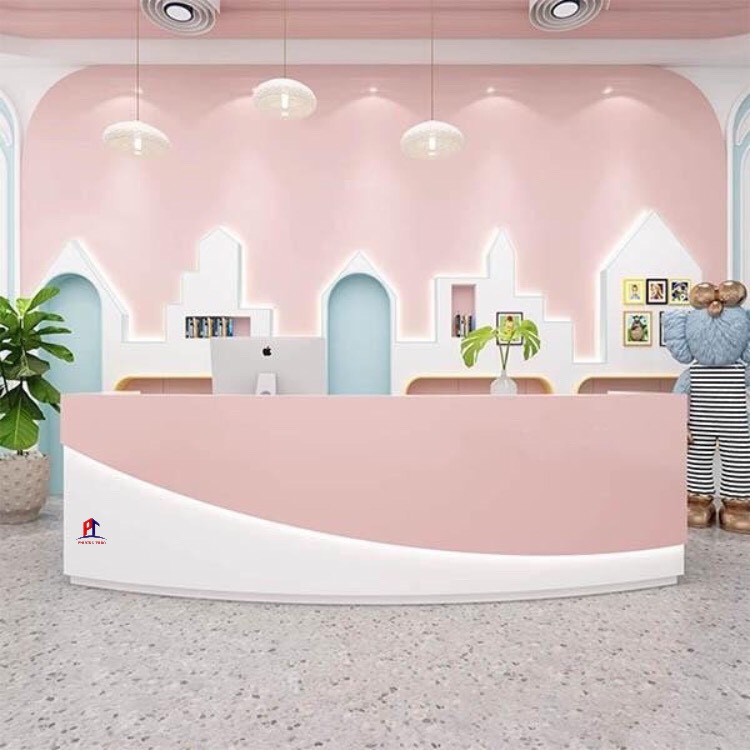 Quầy lễ tân hiện đại thiết kế đẹp PT1092