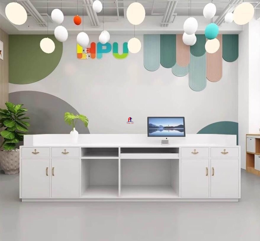 Quầy lễ tân hiện đại thiết kế đẹp PT1092