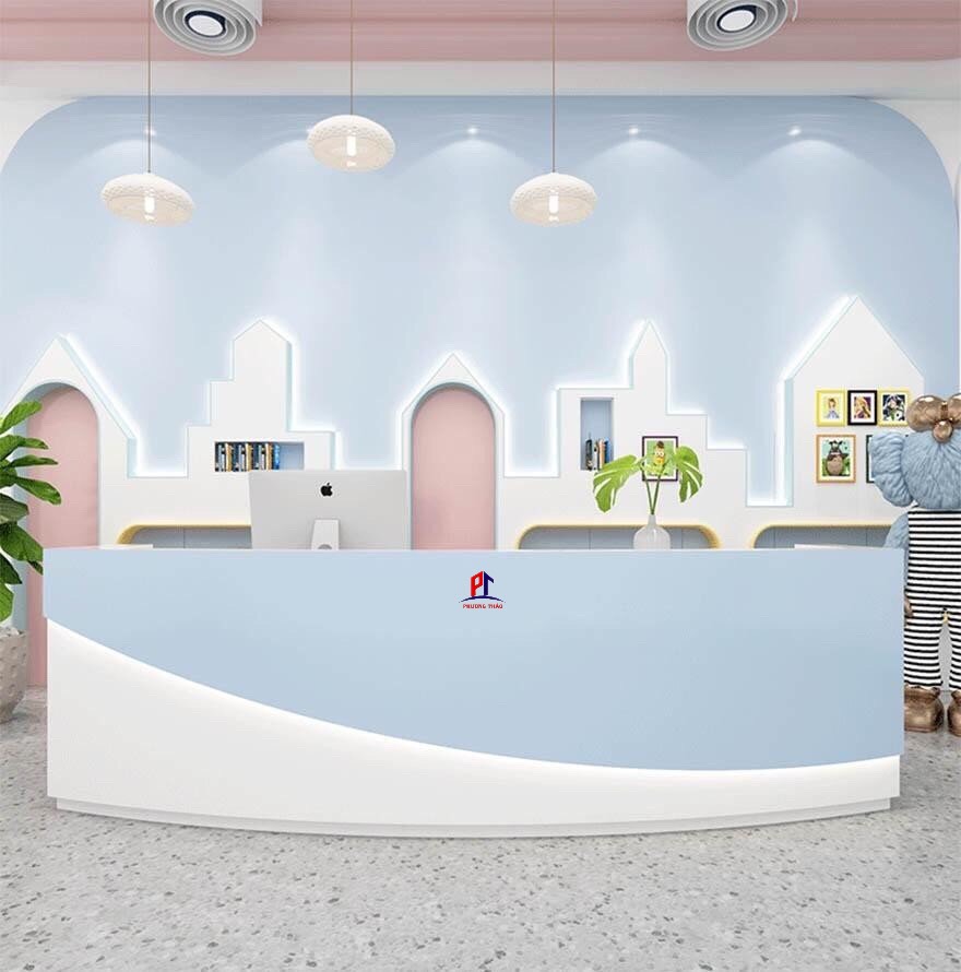 Quầy lễ tân hiện đại thiết kế đẹp PT1092