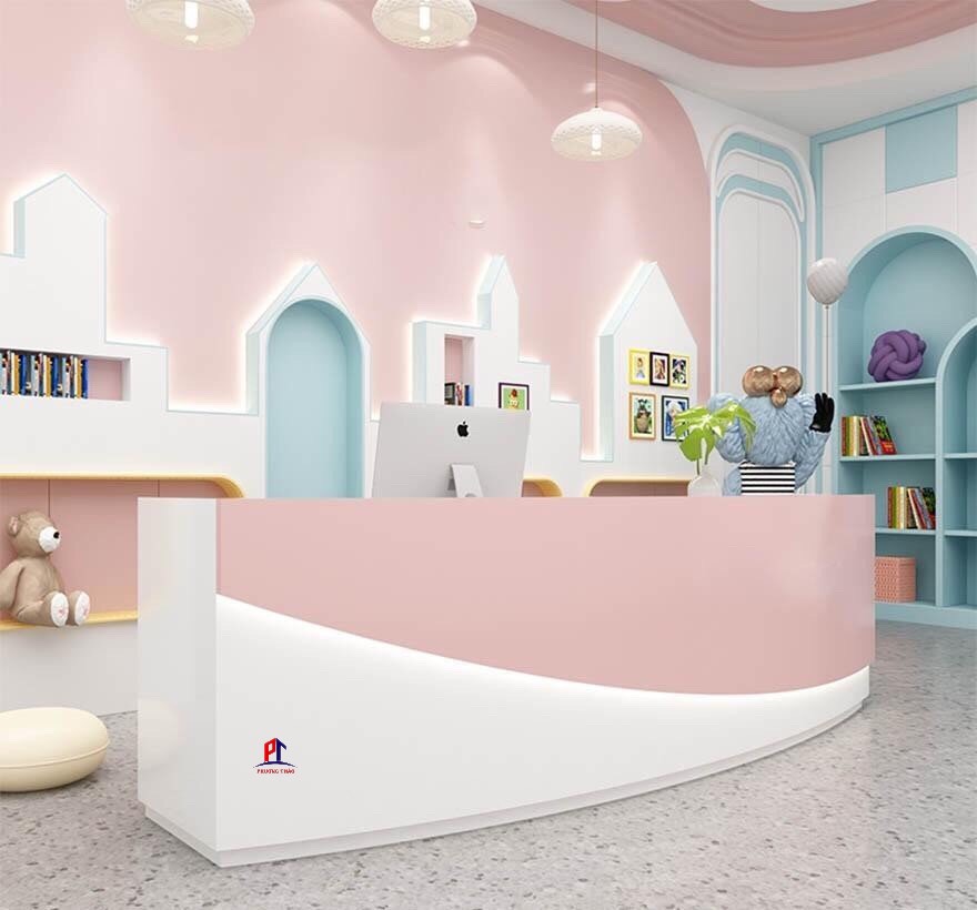 Quầy lễ tân hiện đại thiết kế đẹp PT1092