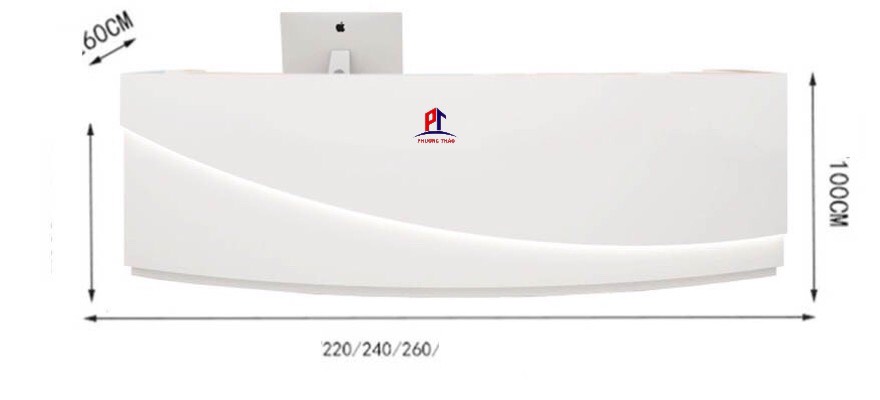Quầy lễ tân hiện đại thiết kế đẹp PT1092