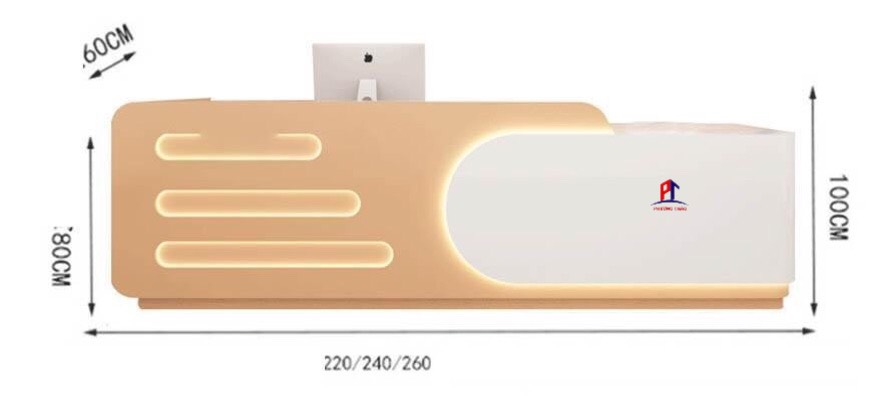 Mẫu quầy lễ tân đẹp hút mắt PT1093