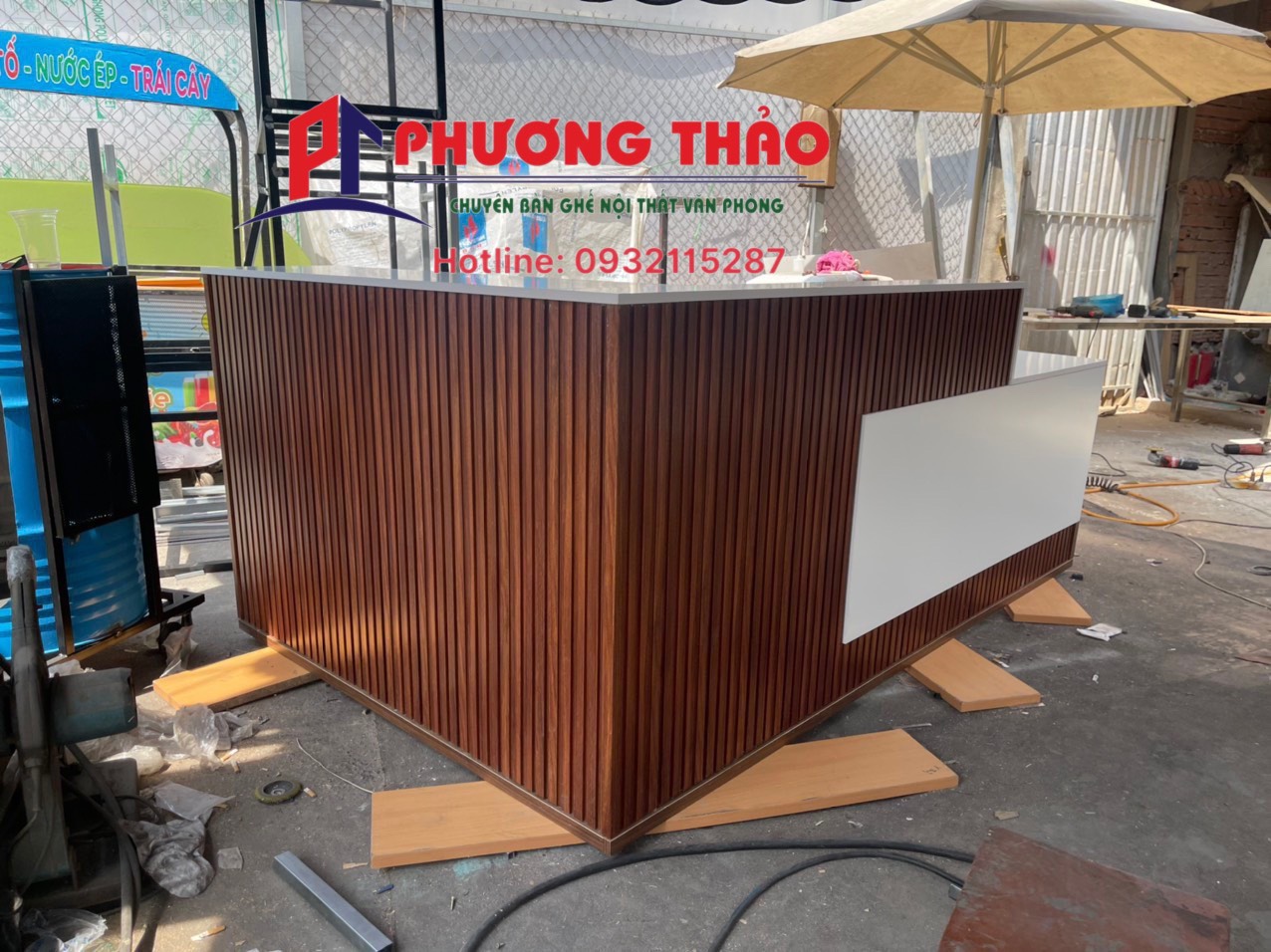 Quầy Lễ Tân Pha Chế Gỗ Công NGhiệp PT1103