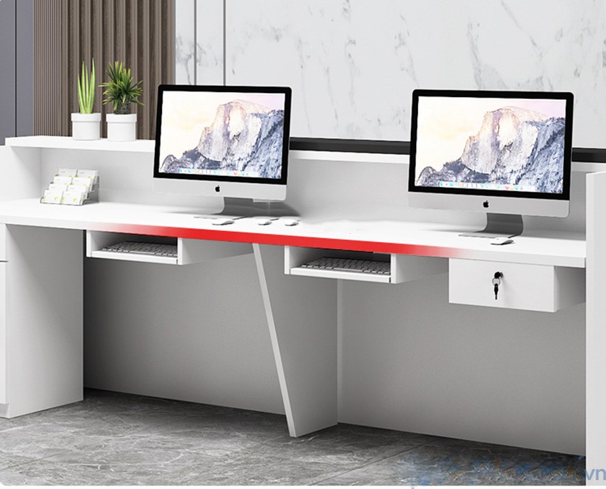 Quầy thu ngân gỗ MDF kiểu dáng đơn giản PT1003