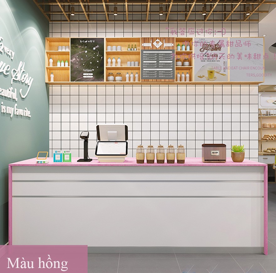 Quầy thu ngân gỗ MDF kiểu dáng đơn giản PT1003