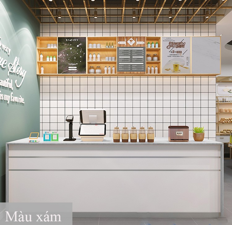 Quầy thu ngân gỗ MDF kiểu dáng đơn giản PT1003