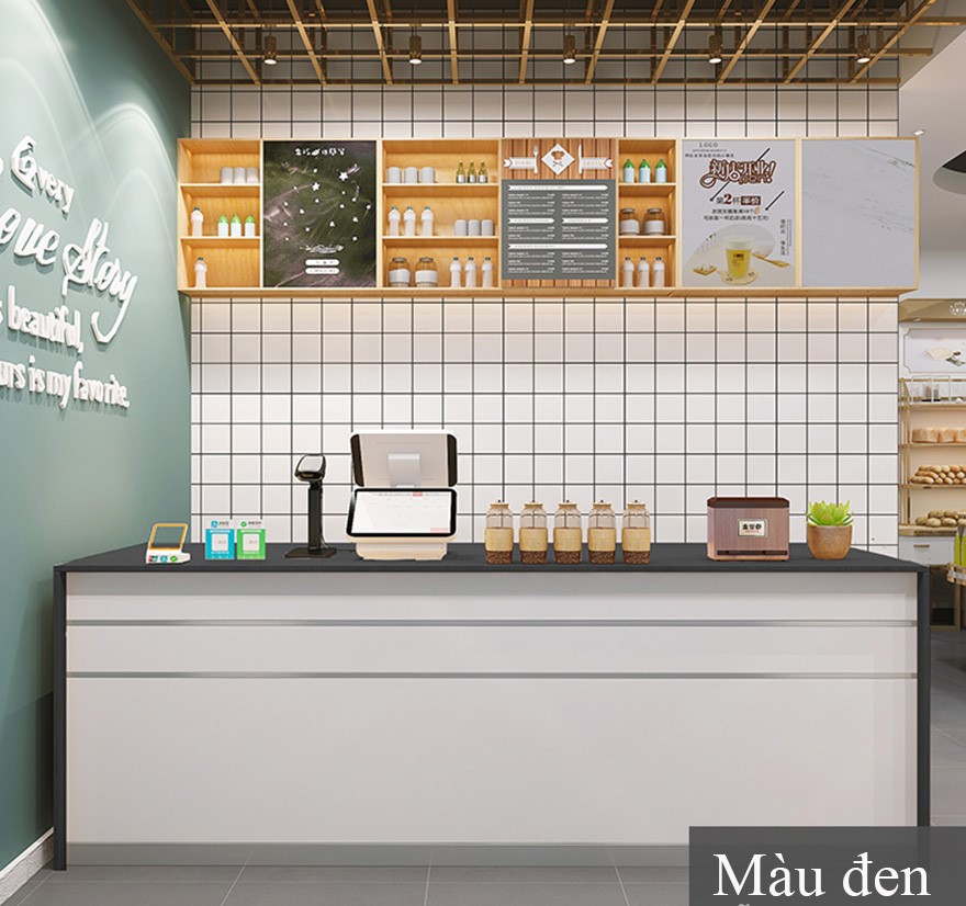 Quầy thu ngân gỗ MDF kiểu dáng đơn giản PT1003