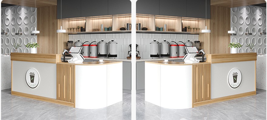 Quầy thanh toán cho cửa hàng quán cafe pt1012