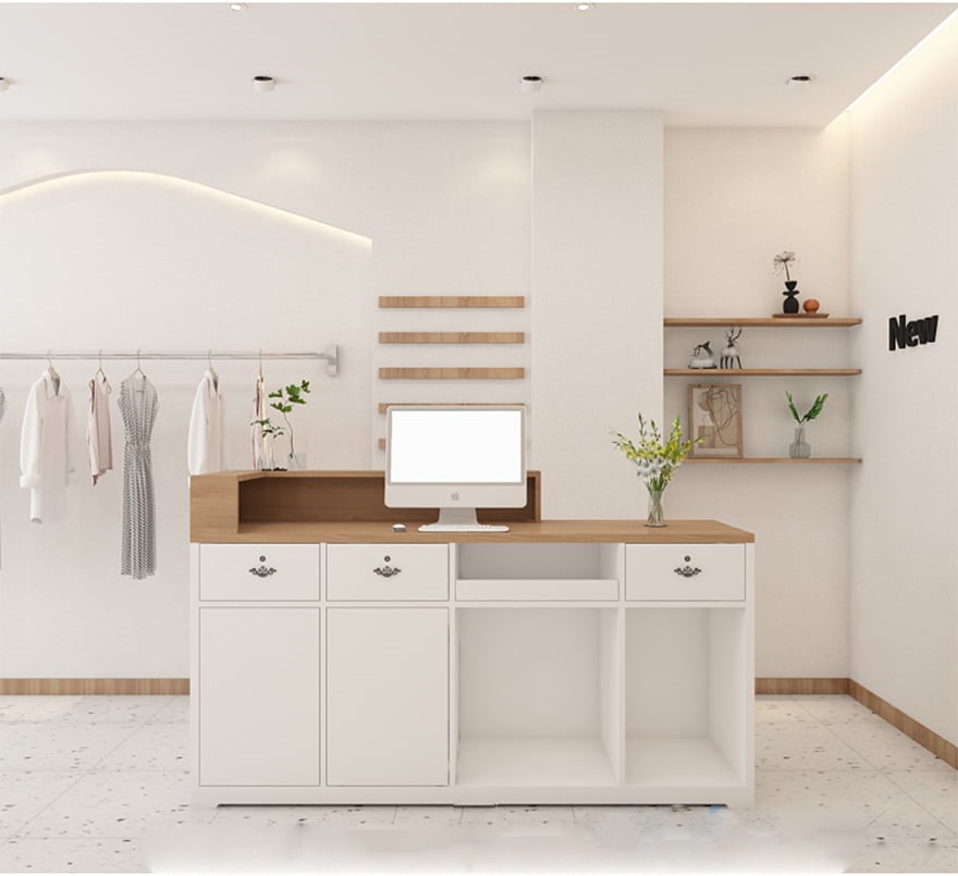 Bàn quầy lễ tân hiện đại thiết kế đẹp PT991