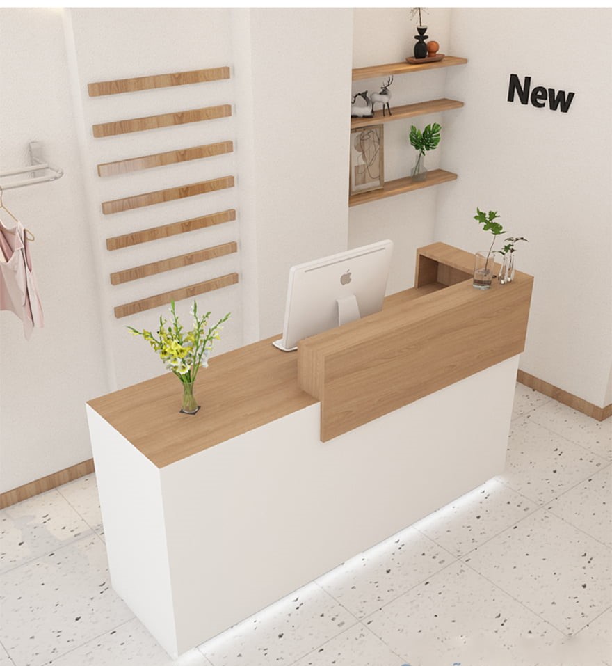Bàn quầy lễ tân hiện đại thiết kế đẹp PT991