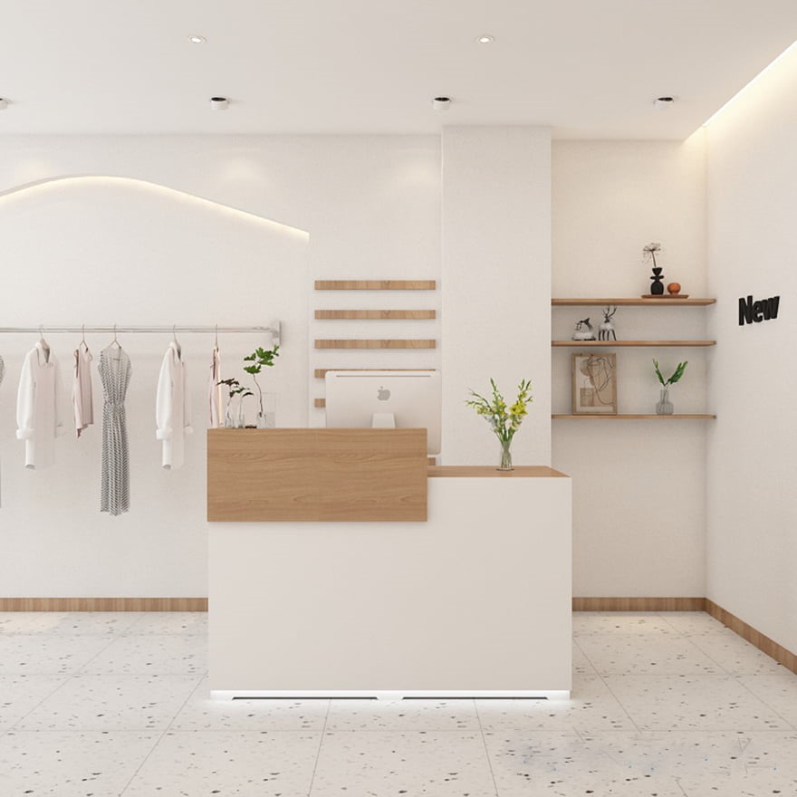 Bàn quầy lễ tân hiện đại thiết kế đẹp PT991