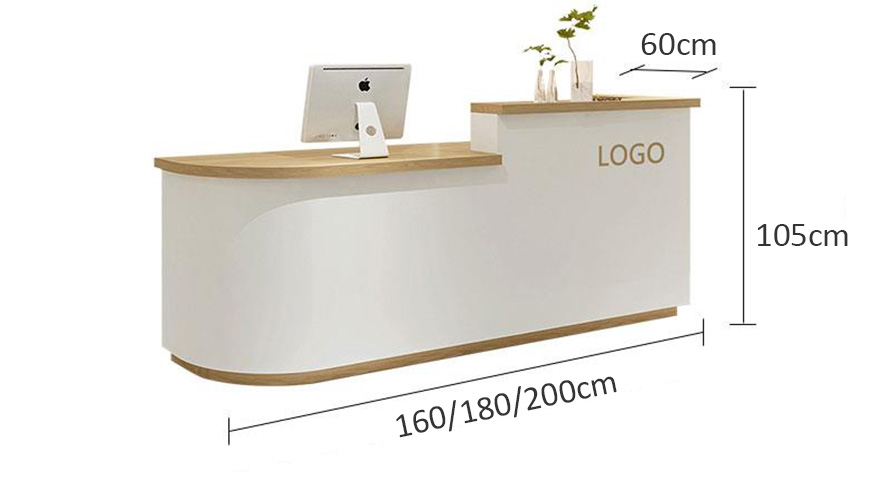 Quầy lễ tân cong hình chữ L PT998