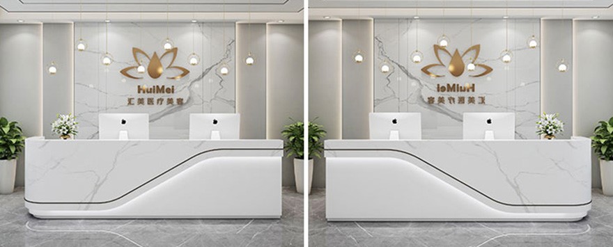 Quầy lễ tân công ty PT1014