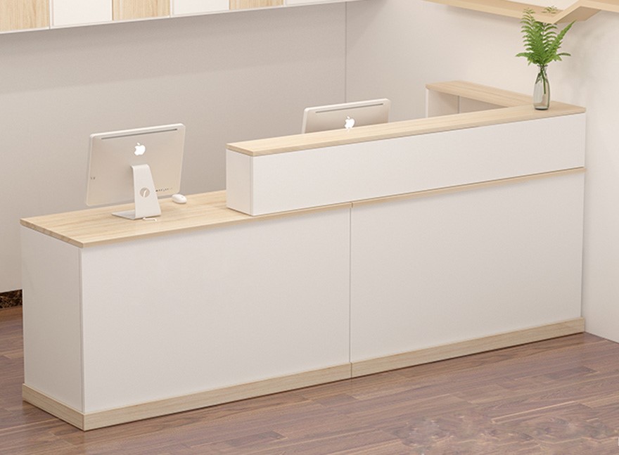Quầy lễ tân gỗ thiết kế đơn giản PT1019