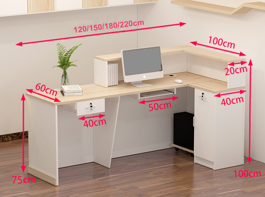 Quầy lễ tân gỗ thiết kế đơn giản PT1019