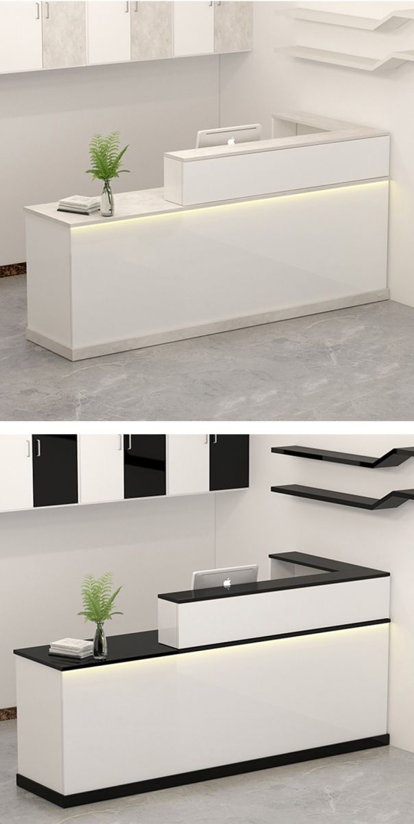 Quầy lễ tân gỗ thiết kế đơn giản PT1019