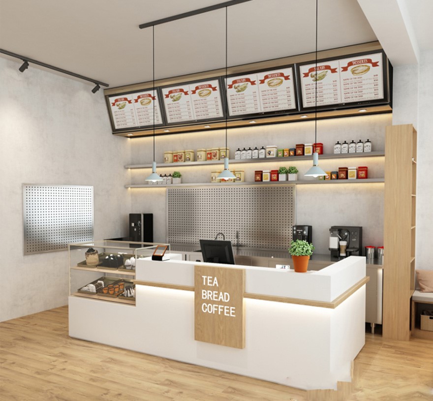 Bàn lễ tân thiết kế tiện lợi cho của hàng PT1018