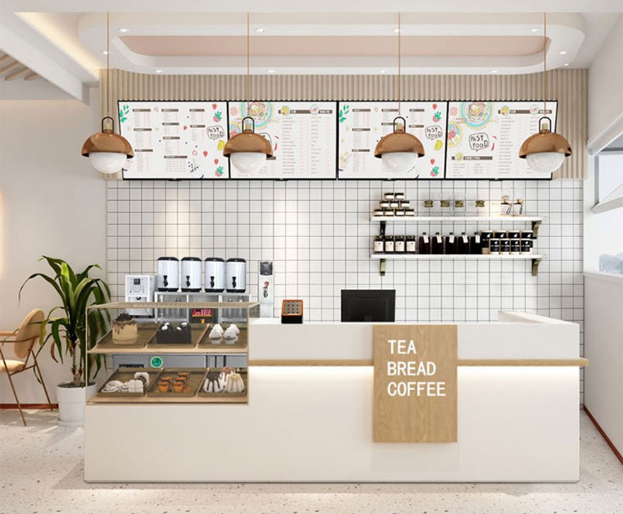 Bàn lễ tân thiết kế tiện lợi cho của hàng PT1018