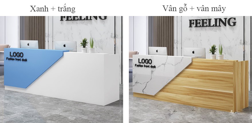 Bàn lễ tân sang trọng bằng gỗ công nghiệp PT999