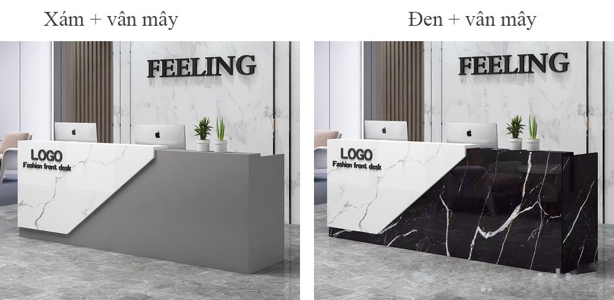 Bàn lễ tân sang trọng bằng gỗ công nghiệp PT999