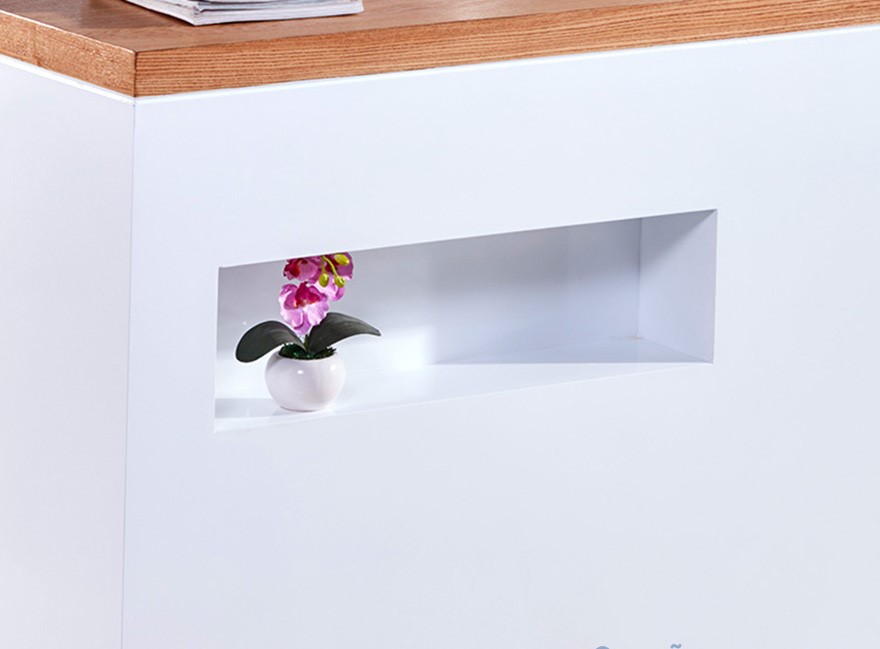 Quầy thu ngân đơn giản bằng gỗ công nghiệp PT1056