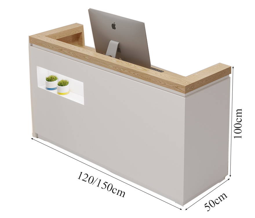 Quầy thu ngân đơn giản bằng gỗ công nghiệp PT1056