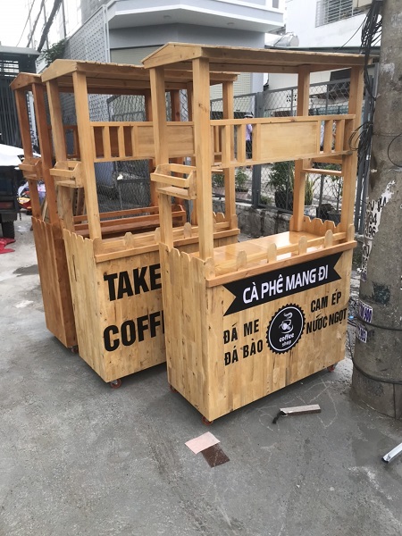 Quầy cafe có kệ PT091
