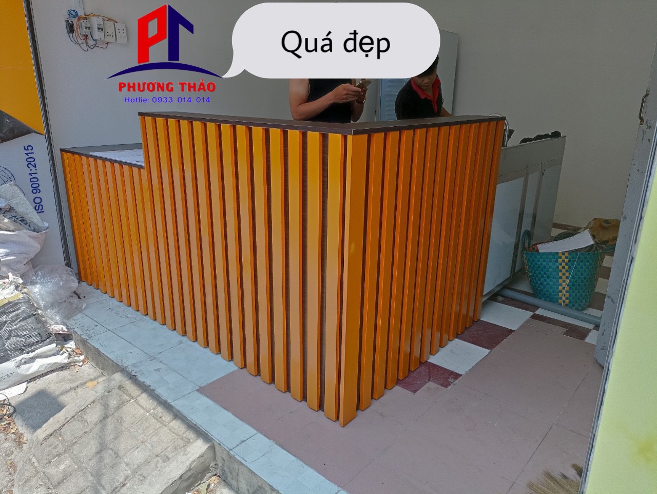 Quầy Lễ Tân Pha Chế Gỗ Công NGhiệp PT1103