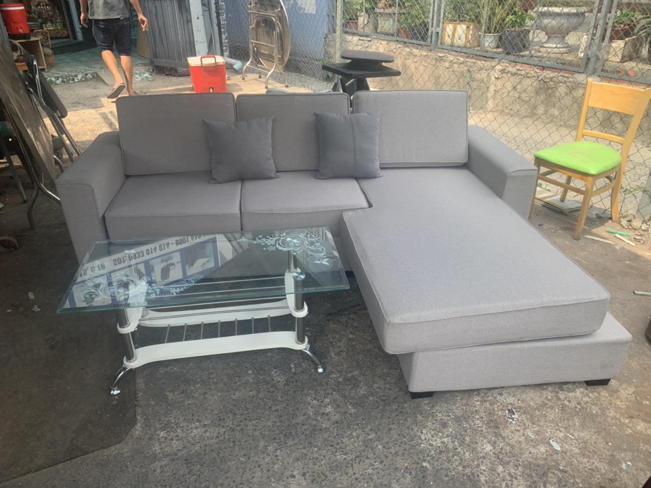 sofa góc L thanh lý còn mới 90%