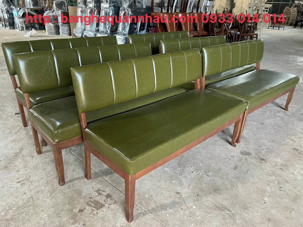 SOFA BĂNG CAFE TỰA LƯNG BOC SI DA CAO CẤP