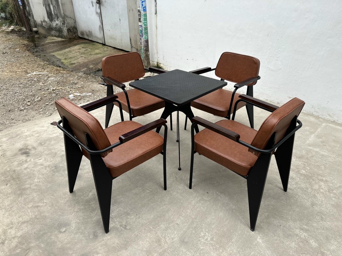 BỘ BÀN GHẾ SOFA CAFE KHÁCH SẠN  KHUNG SẮT BỌC