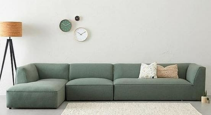 Mẫu sofa L vải nỉ cao cấp phong cách Nhật