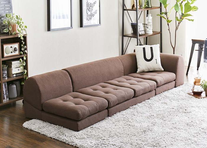 Sofa phong cách Nhật vải nỉ không chân