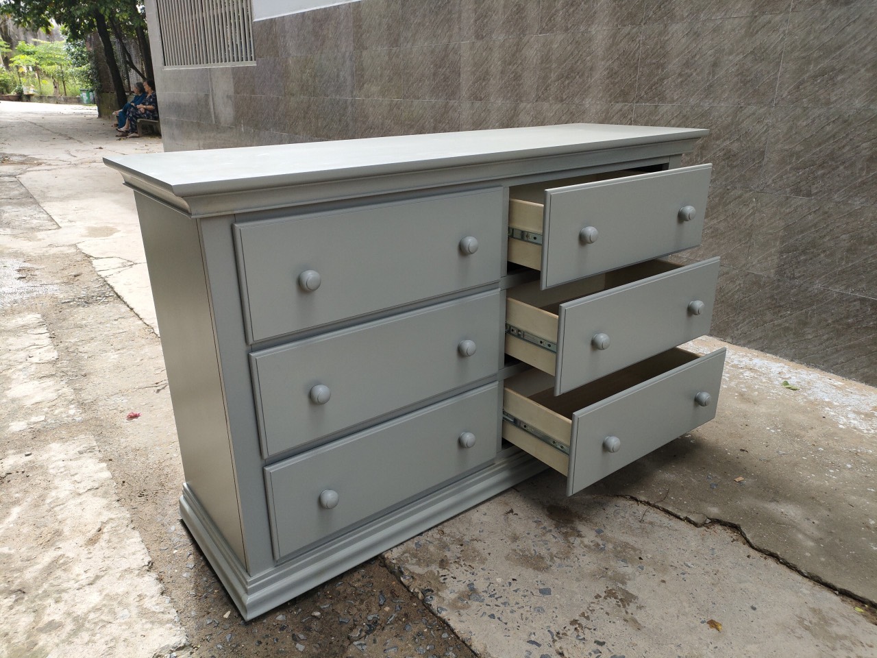 Tủ trang trí ngăn kéo gỗ  cao su xuất khẩu