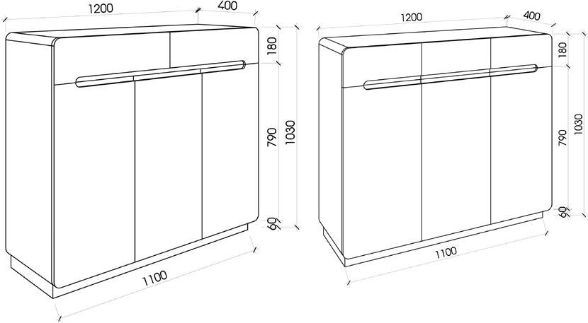 Tủ giày gỗ phong cách hiện đại PT1043