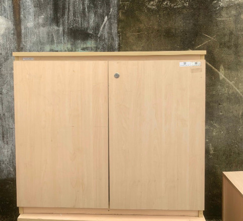 Tủ hồ sơ cũ 2 cánh thấp gỗ MDF cao cấp mới 95%