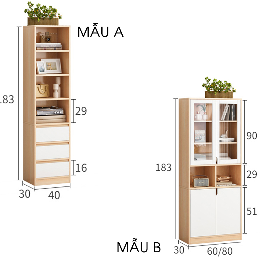 Tủ tài liệu gỗ cao cấp PT981