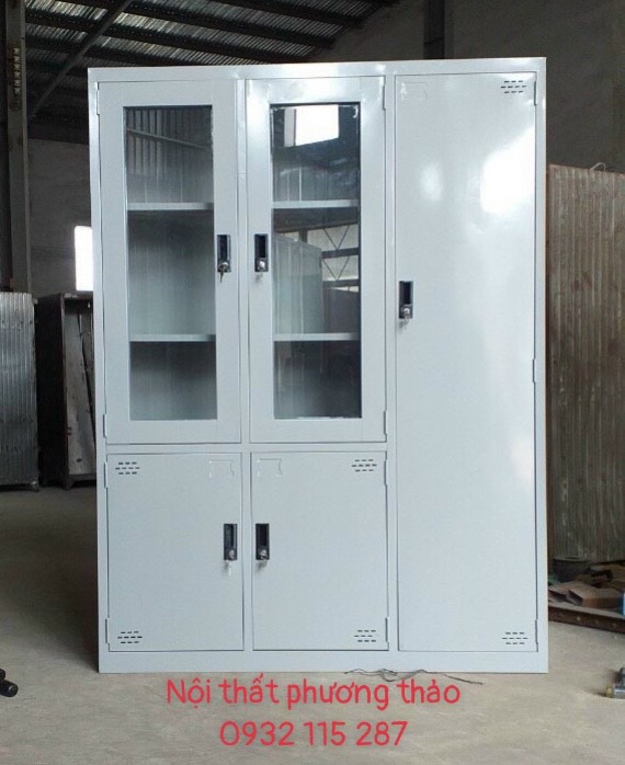 TỦ SẮT TÀI LIỆU 5 CÁNH KÍNH MỞ