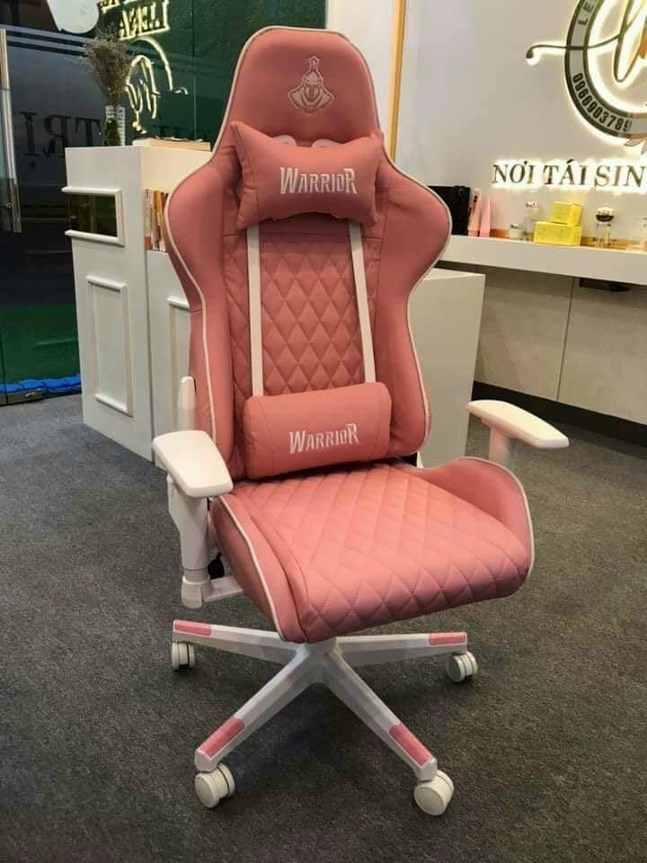 Ghế gaming hồng trắng PT 04